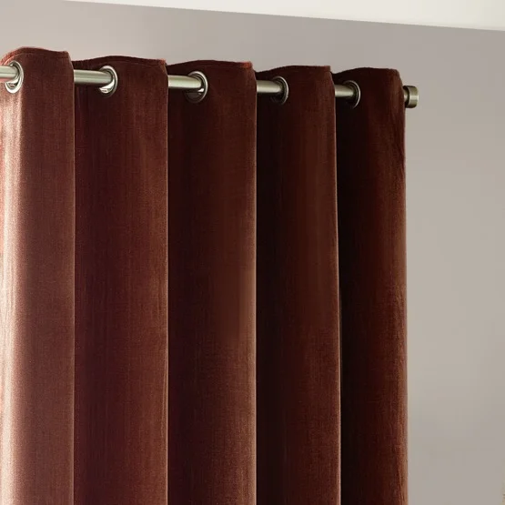Chenille Opulence Nutmeg Eyelet rm_curtain