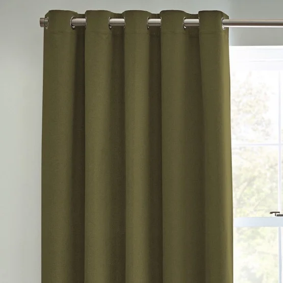 Horizon Olive Eyelet rm_curtain