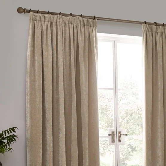 Yard Heavy Chenille Natural Pencil Pleat rm_curtain