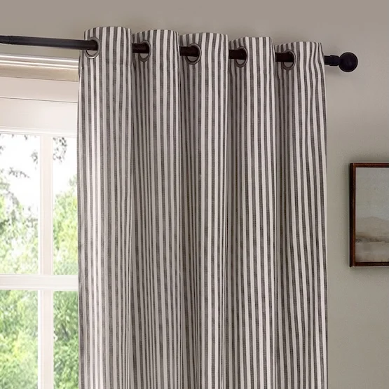 Yard Hebden Striped Grey Eyelet rm_curtain