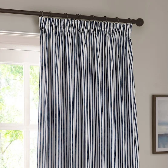 Yard Hebden Striped Navy Eyelet rm_curtain