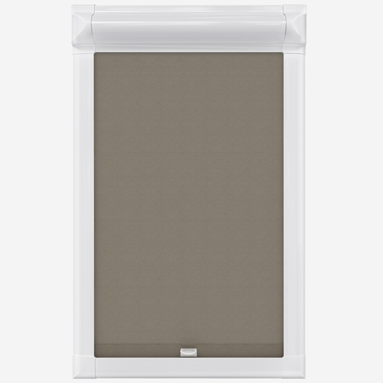 Deluxe Plain Mushroom Perfect Fit Roller Blind