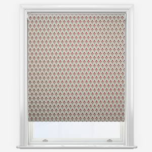 Emily Bond Hawthorn Swiss red Roller Blind