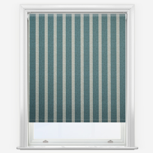 Emily Bond Parasol Stripe Fowey Blue Roller Blind