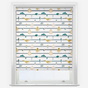 Sonova Studio Ocean Stripe Teal and Ochre