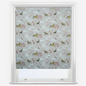 Sophie Allport Forest Ponies Soft Pink Roller Blind