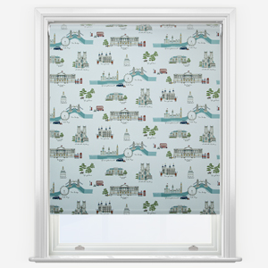 Sophie Allport London Scene White & Blue Roller Blind