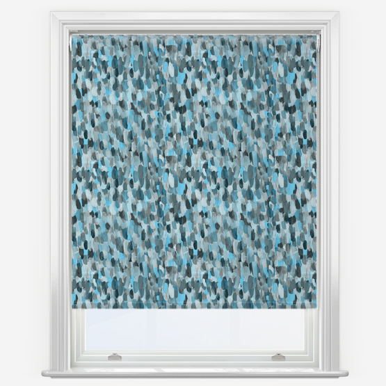 Sonova Studio Abstract Brush Sky Blue Roller Blind