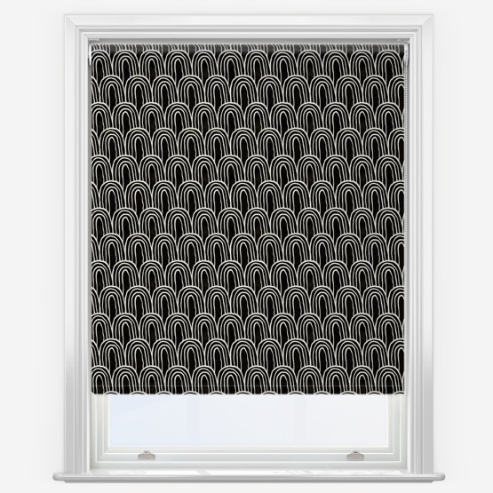Sonova Studio All Over Rainbow Liquorice Roller Blind