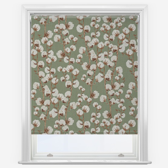 Sonova Studio Cotton Trellis Olive Roller Blind