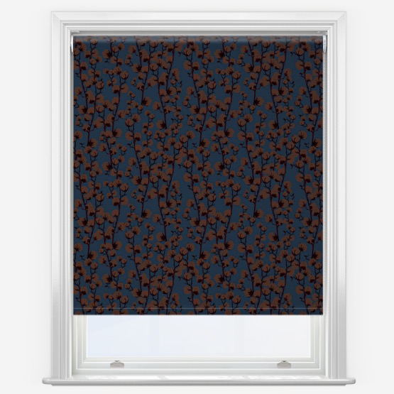 Sonova Studio Cotton Vine Blue Rust Roller Blind