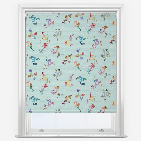 Sonova Studio Counting Shells Blue Roller Blind
