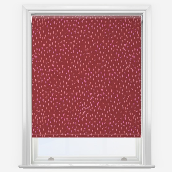 Sonova Studio Ditsy Love Ruby Red Roller Blind