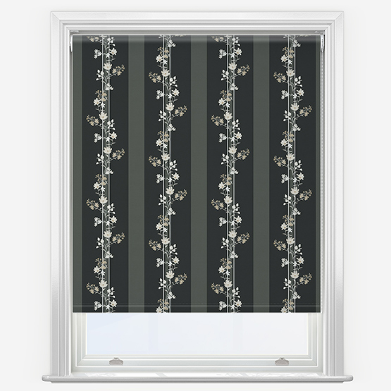 Sonova Studio Floral Cascade Charcoal Roller Blind