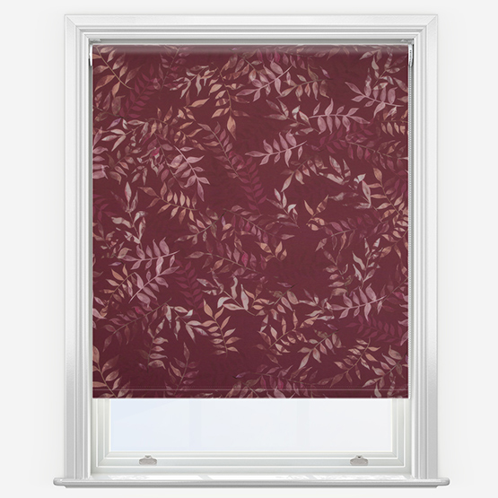 Sonova Studio Kaleidoscope Leaves Berry Red Roller Blind