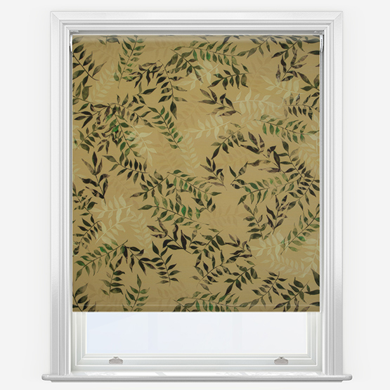 Sonova Studio Kaleidoscope Leaves Ochre Roller Blind