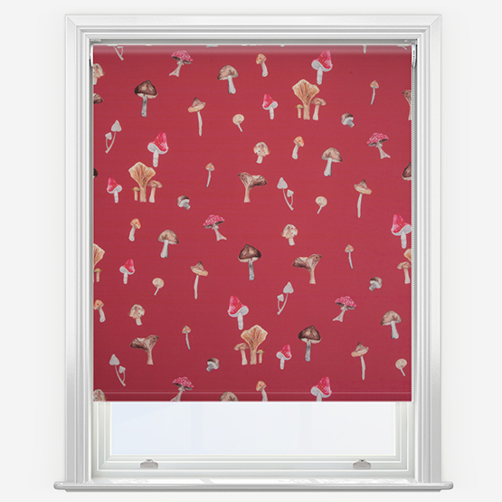 Sonova Studio Mushroom Forage Red Roller Blind