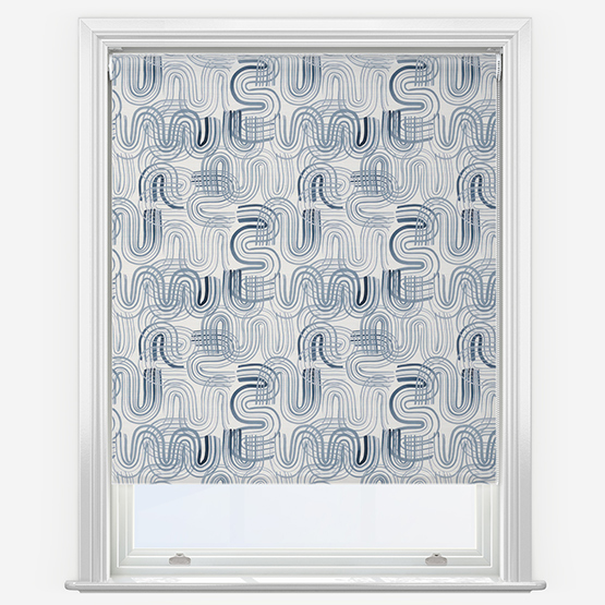 Sonova Studio Ripple Inky Blue Roller Blind