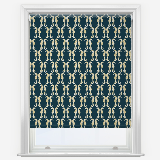 Sonova Studio Seahorse Midnight Blue Roller Blind