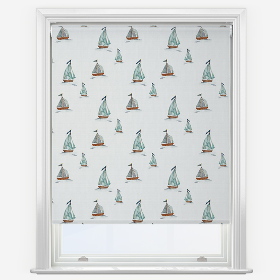 Sonova Studio Seashore Sails Mineral Blue Roller Blind