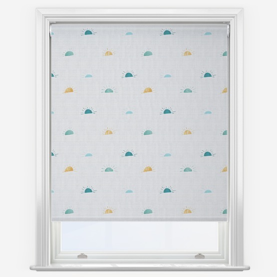 Sonova Studio Sunbeam Blue Ochre Roller Blind