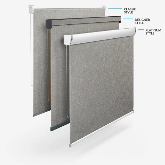 Coulisse Bergen Blackout Grey Stone roller