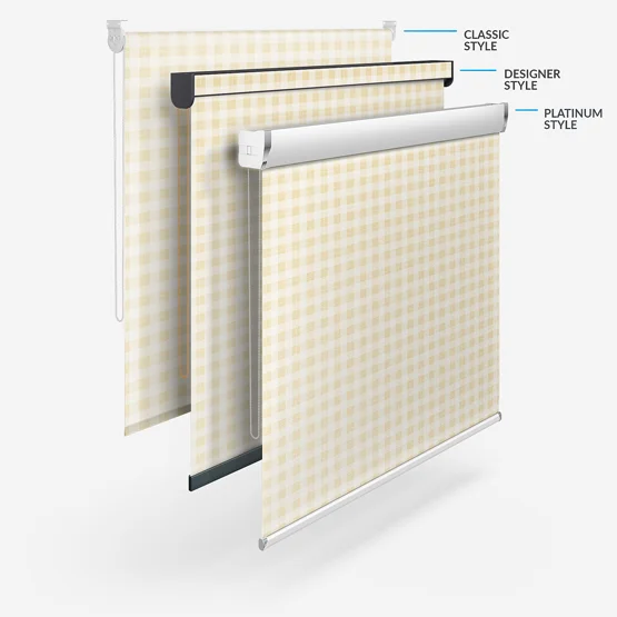 Sonova Studio Gingham Butter Yellow roller