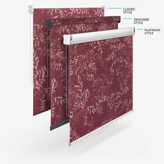 Sonova Studio Kaleidoscope Leaves Berry red roller