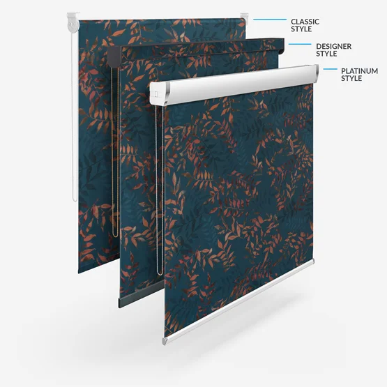 Sonova Studio Kaleidoscope Leaves Blue Rust roller