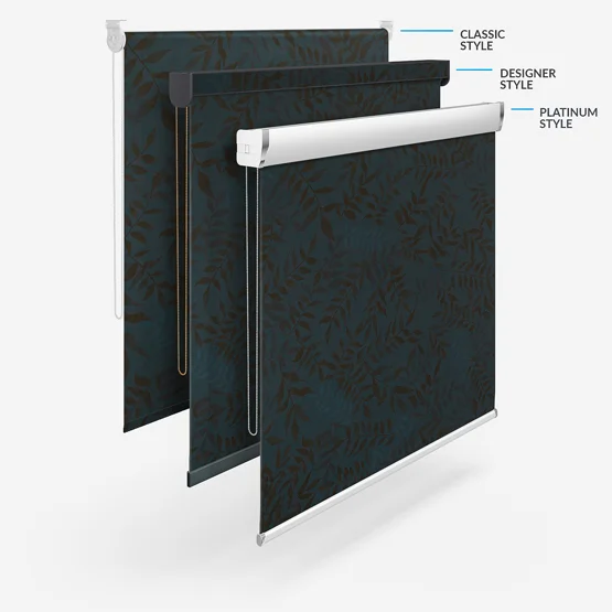 Sonova Studio Kaleidoscope Leaves Midnight Blue roller