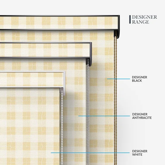 Sonova Studio Gingham Butter Yellow roller