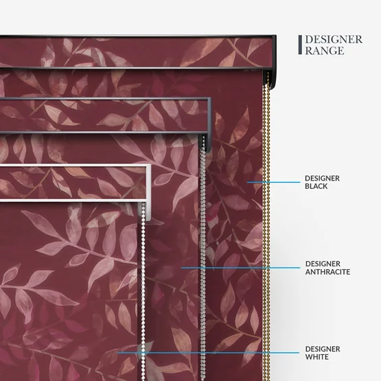 Sonova Studio Kaleidoscope Leaves Berry red roller