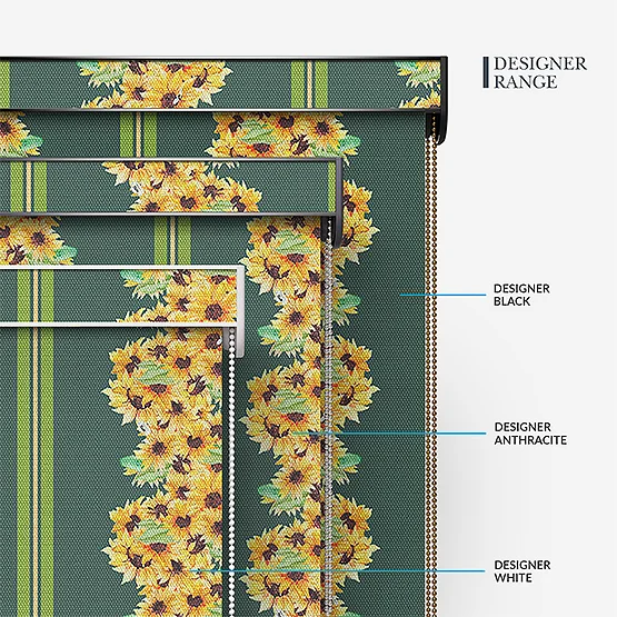 Sonova Studio Sunflower Vine Forest Green roller
