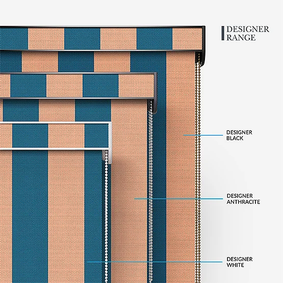Sonova Studio Whitby Stripe Blue Rust roller