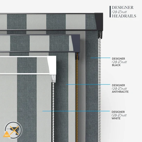 Brighton Stripe Charcoal roller