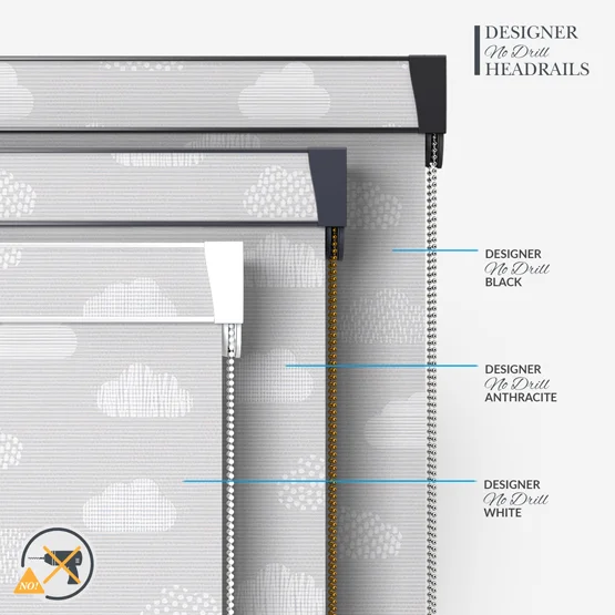 Sonova Studio Doodle Clouds Soft Grey roller