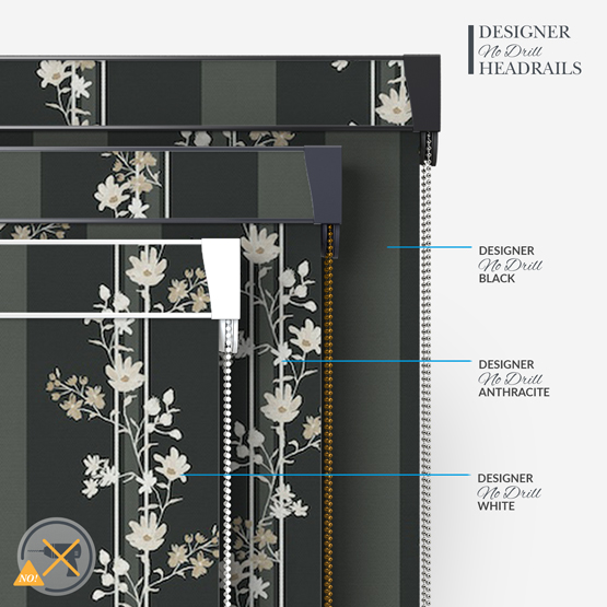 Sonova Studio Floral Cascade Charcoal roller