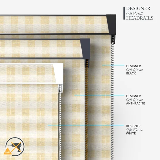 Sonova Studio Gingham Butter Yellow roller