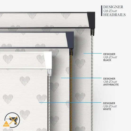 Sonova Studio Hearts Soft Grey roller