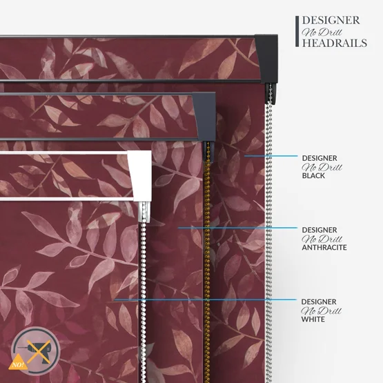Sonova Studio Kaleidoscope Leaves Berry red roller