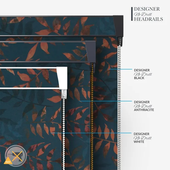 Sonova Studio Kaleidoscope Leaves Blue Rust roller