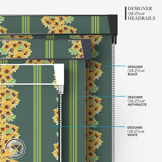 Sonova Studio Sunflower Vine Forest Green roller