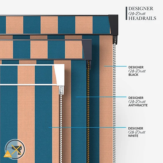 Sonova Studio Whitby Stripe Blue Rust roller