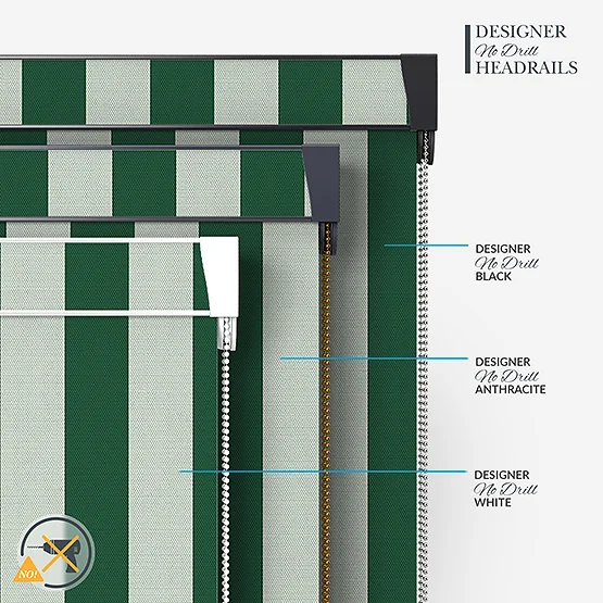Sonova Studio Whitby Stripe Hunters Green roller