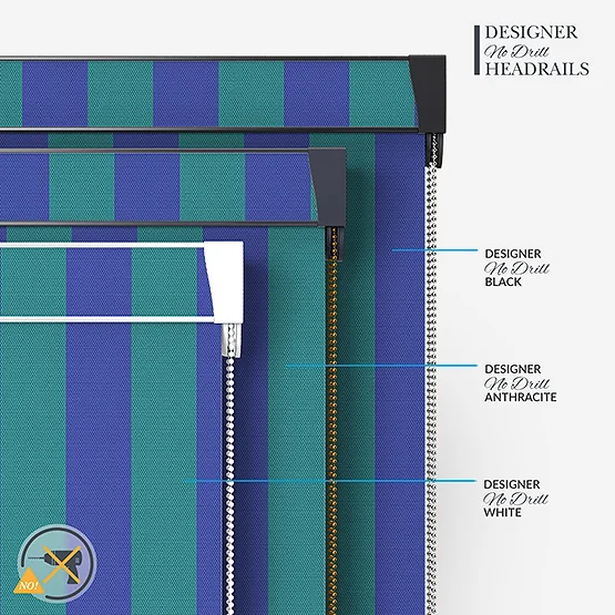 Sonova Studio Whitby Stripe Midnight Green roller