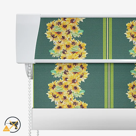 Sonova Studio Sunflower Vine Forest Green roller