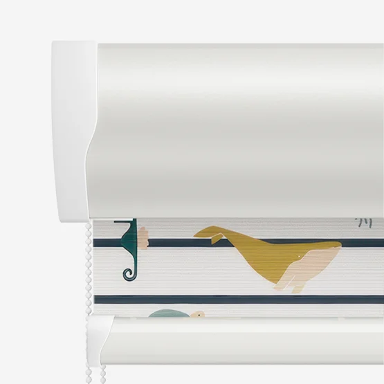 Sonova Studio Ocean Stripe Teal and Ochre roller