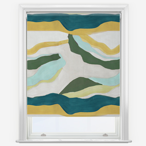 Sonova Studio Abstract Landscape Ocean Blue Roller Blind