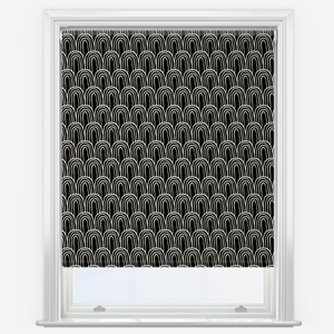 Sonova Studio All Over Rainbow Liquorice Roller Blind