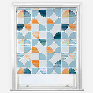 Sonova Studio Kolken Tangerine Blue Roller Blind